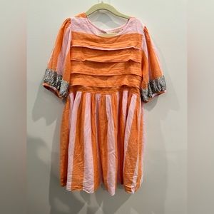 GIRLS pink chicken dress